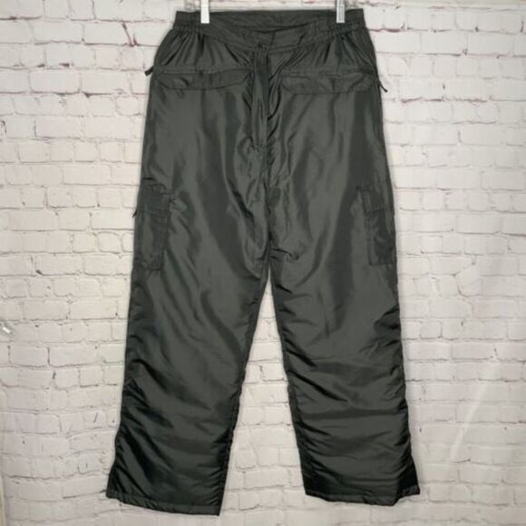 Ixtreme‎ Outfitters Mens Large Dark Gray/Black Multi Pocket Nylon Snow Ski Pants - Picture 2 of 10